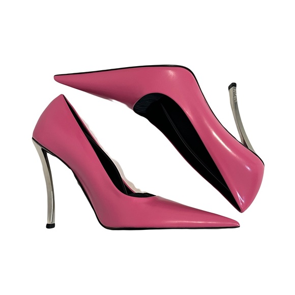 As seen on Paris Hilton. Versace Pink Lemon Pumps 37. - Picture 4 of 15